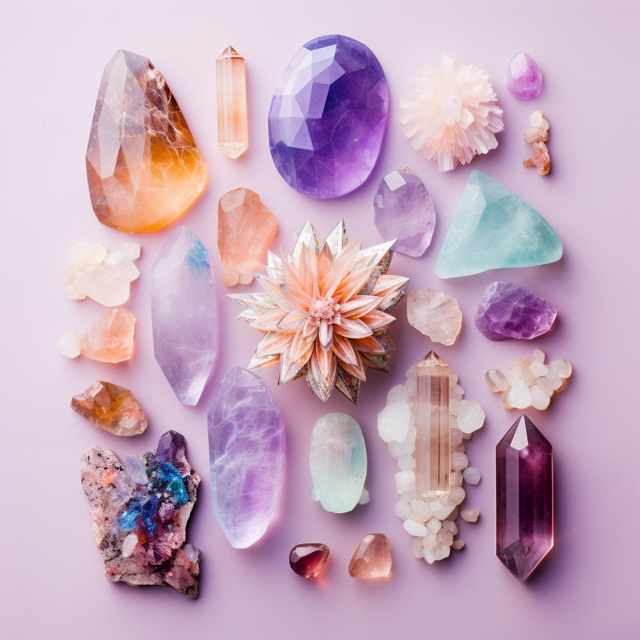 Crystal collection of various shapes and sizes
