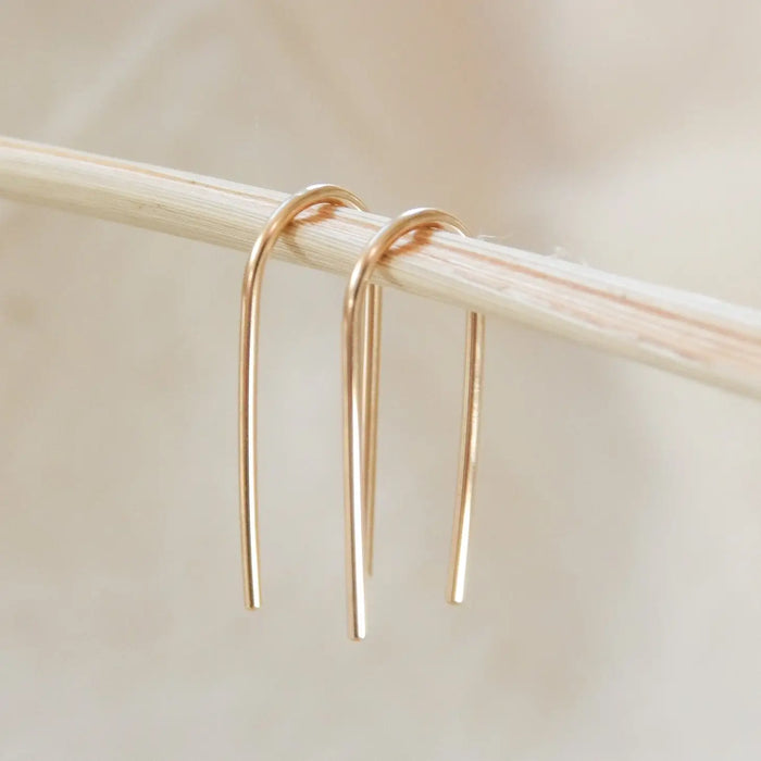Open Arc Gold Earrings - Minimalist