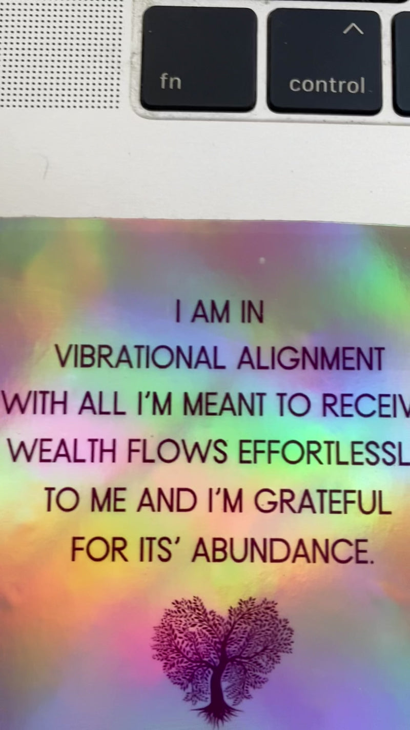 Wealth + Abundance Affirmation Sticker